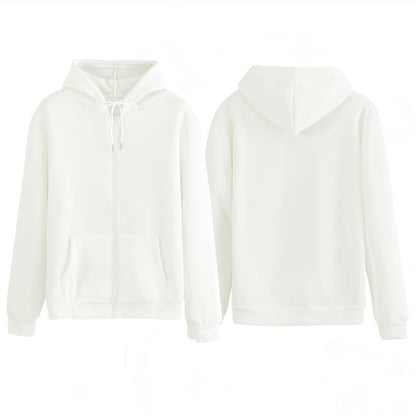 Plus Velvet Thick Zipper Hooded Sweater for All