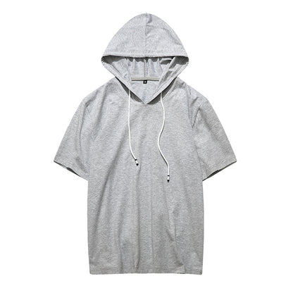 Men's Casual Hooded Short Sleeve Top