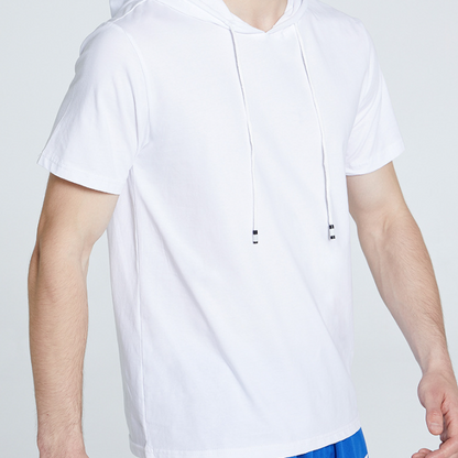Men's Casual Hooded Short Sleeve Top