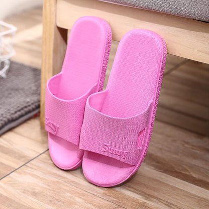 Non-slip Couple Plastic Slippers for Home Use