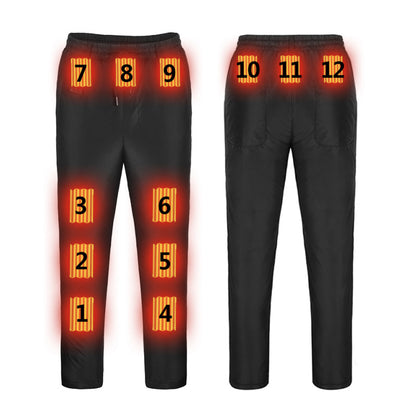 USB Heated Pants for Couples, 12 Heating Zones, Winter