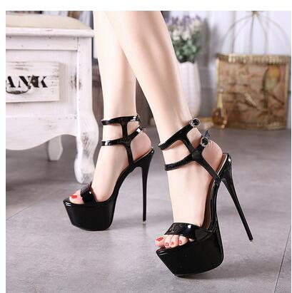 Color Block High Heel Sandals with Straps for Women