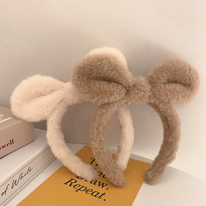 Plush Rabbit Ears Hair Hoop for Cute Playful Looks
