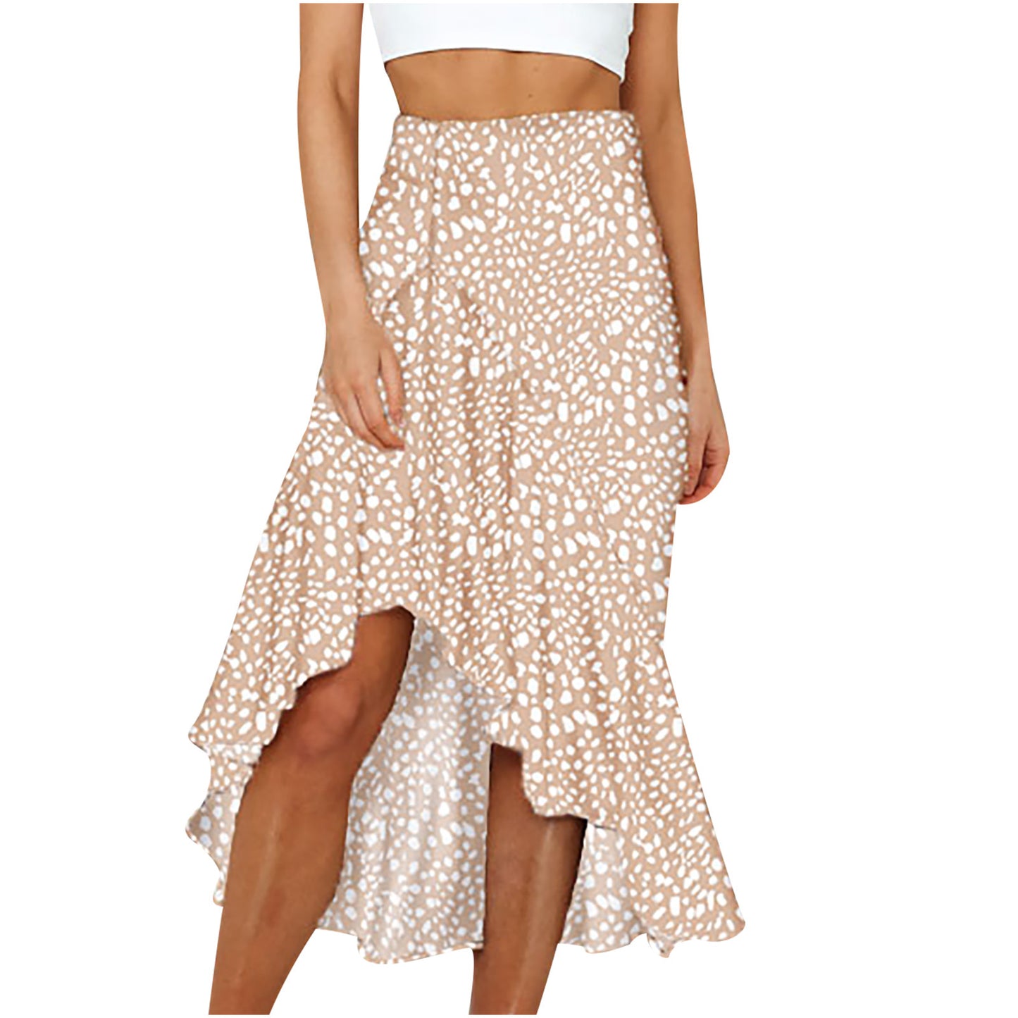 Leopard Print Floral A-Line Skirt in 4 Colors