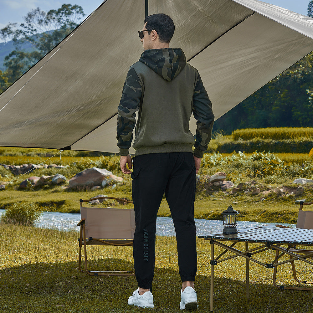 Men's Hooded Camouflage Sweatshirt for Autumn & Winter