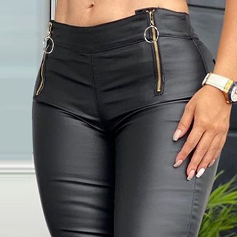 Euro-American Women's Sleek Black Pants