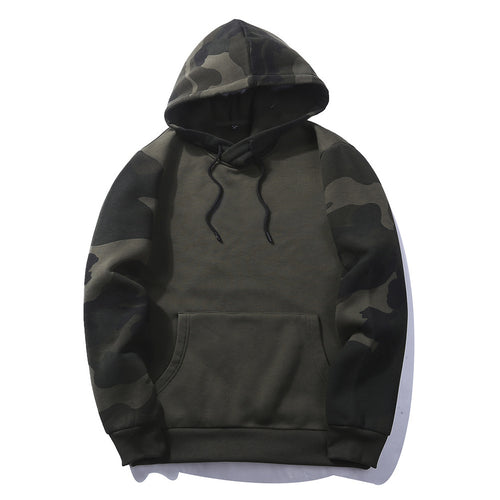 Men's Hooded Camouflage Sweatshirt for Autumn & Winter
