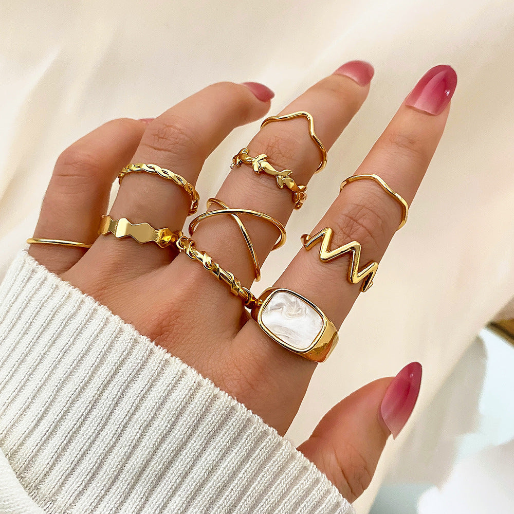 Butterfly Ring Multi Joint 22 Piece Set