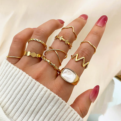 Butterfly Ring Multi Joint 22 Piece Set