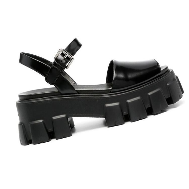 Chic Hollow Buckle Platform Sandals