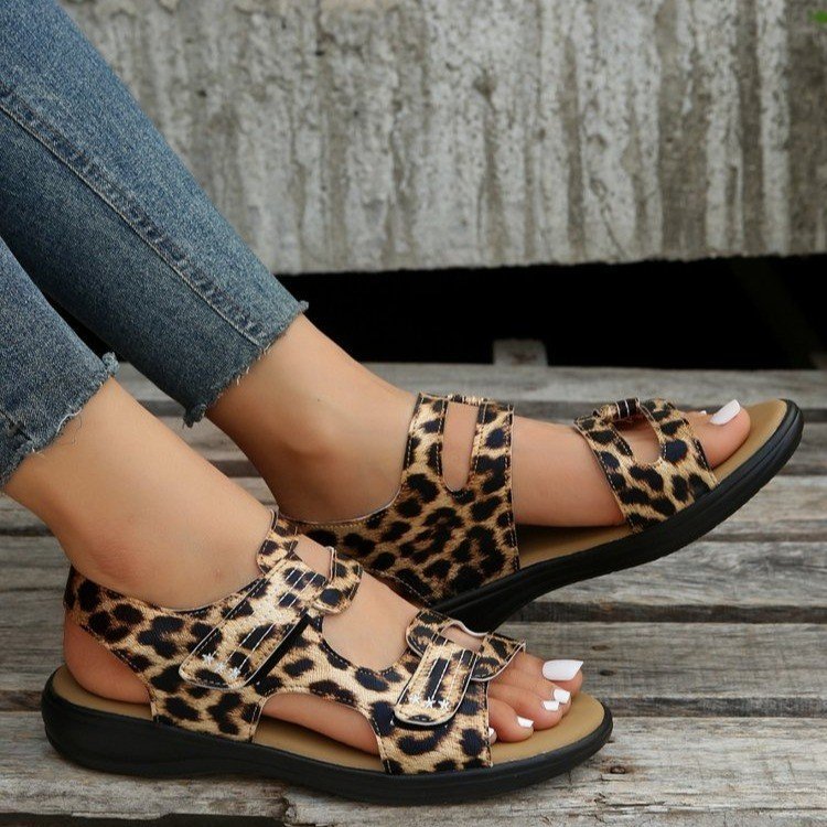 Women's Breathable Velcro Wedge Sandals - Casual Style