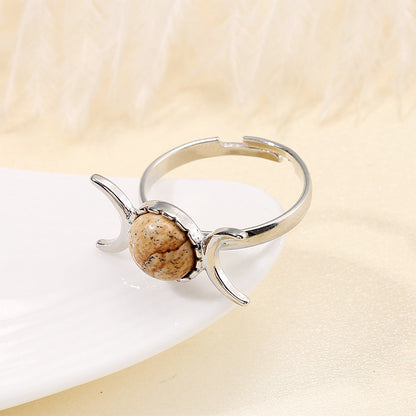 Vintage Elegance Natural Stone Ring